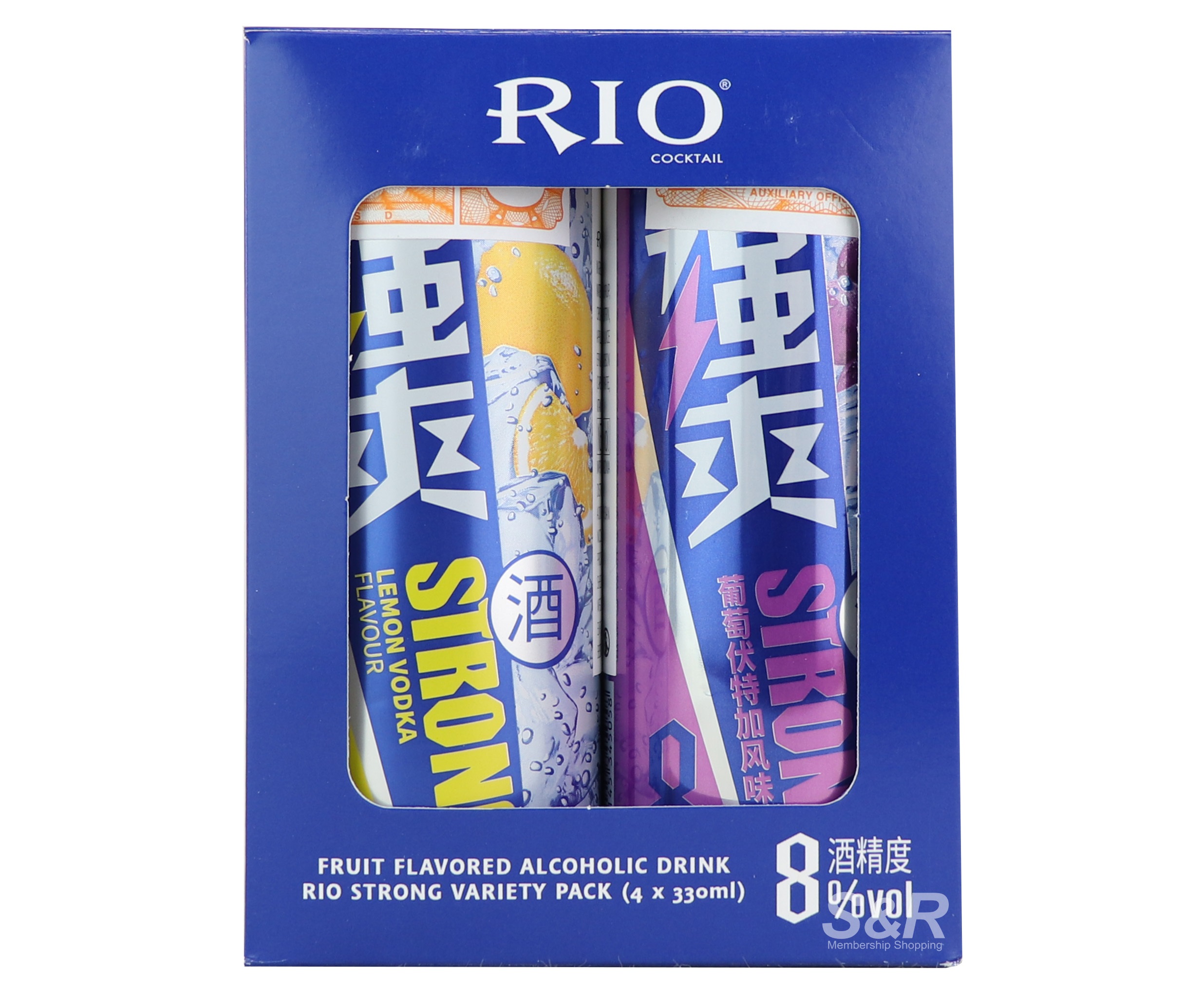 Rio Cocktail Strong Variety Pack Cocktail Alcopop (330mL x 4pcs) Rio Cocktail Strong Variety Pack Cocktail Alcopop (330mL x 4pcs)